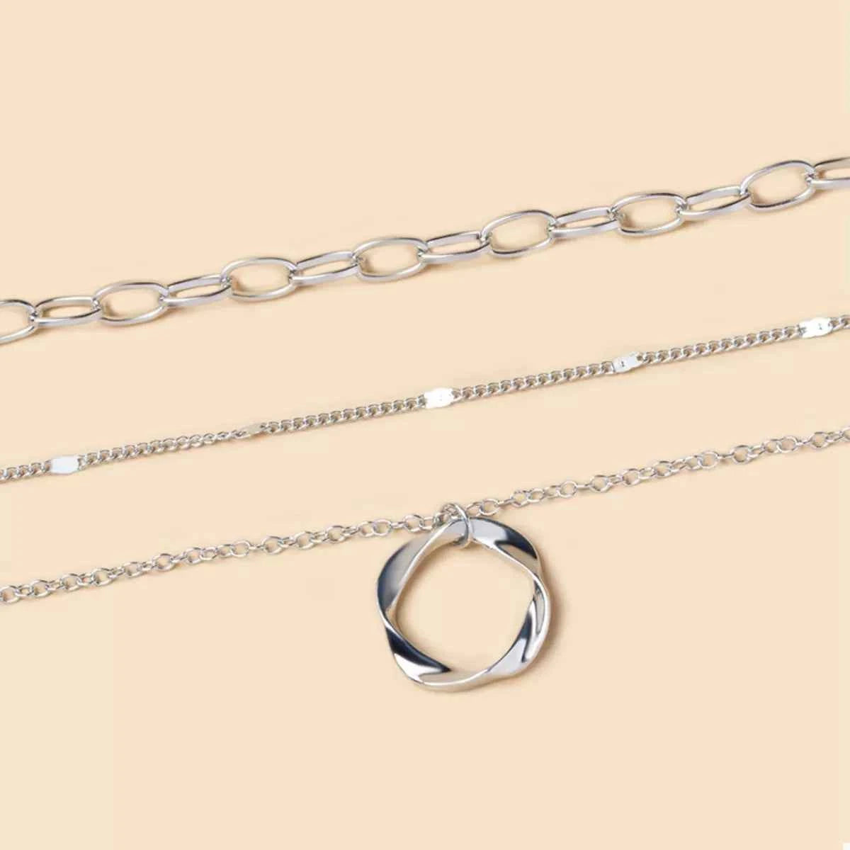Three Layered Pendant Necklace