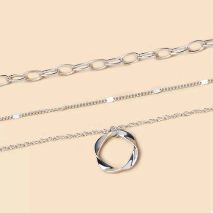Three Layered Pendant Necklace