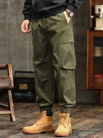 Men's Full Size Pocketed Loose Fit Joggers Plus Size