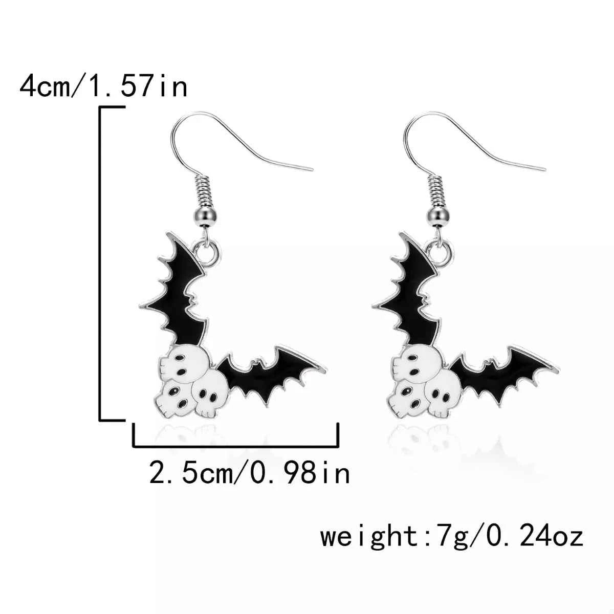 Halloween Bat Drop Earrings