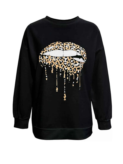 Graphic Round Neck Dropped Shoulder T-Shirt