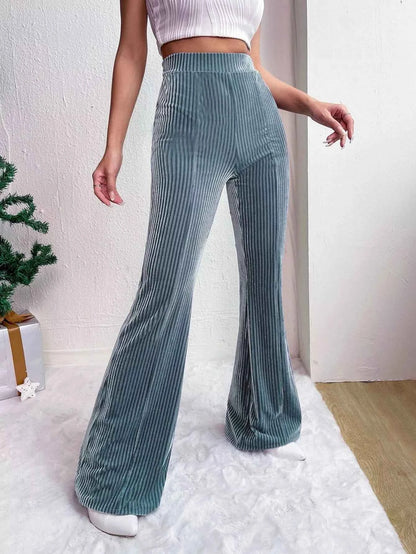 Corduroy High Waist Flare Pants