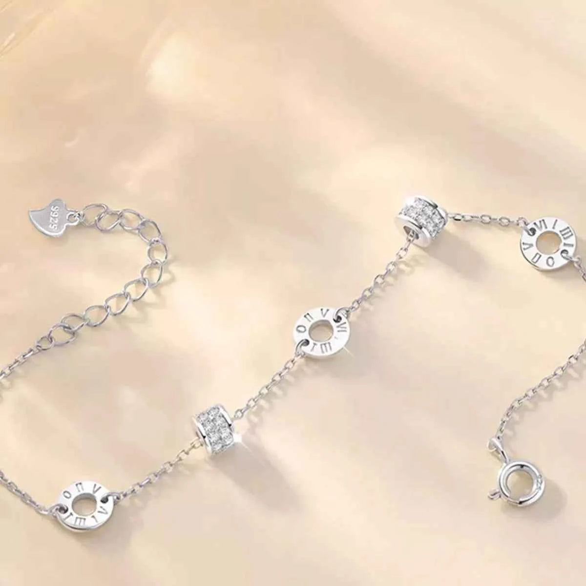 925 Sterling Silver Chain Geometric Bracelet