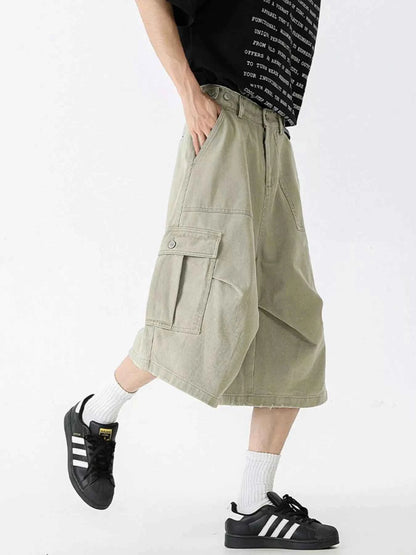 Men's Full Size Loose Fit Cargo Shorts Plus Size