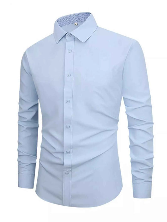 Men's Full Size Slim Fit Long Sleeve Shirt Plus Size