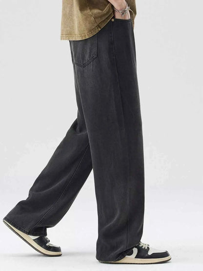 Men's Washed Wide Leg Pants