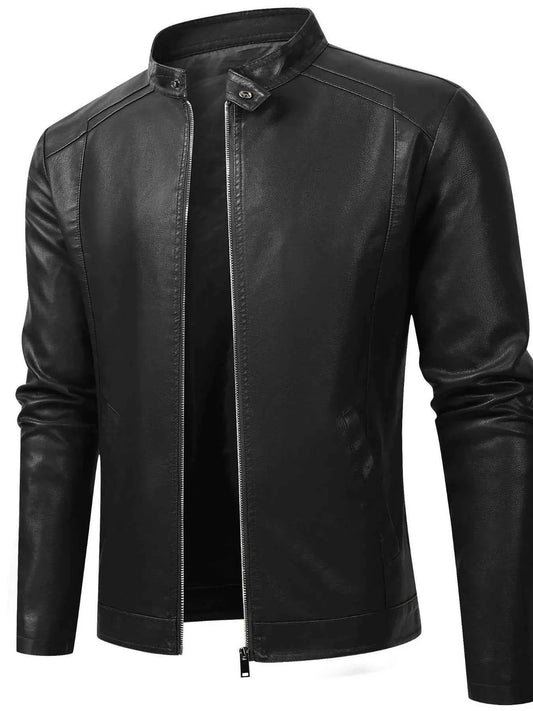 Men's Plus Size Zip Up Long Sleeve Jacket