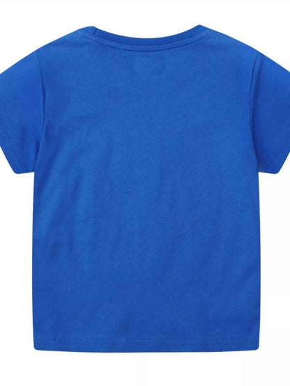 Children's Construction Vehicles Crew Neck T-Shirt