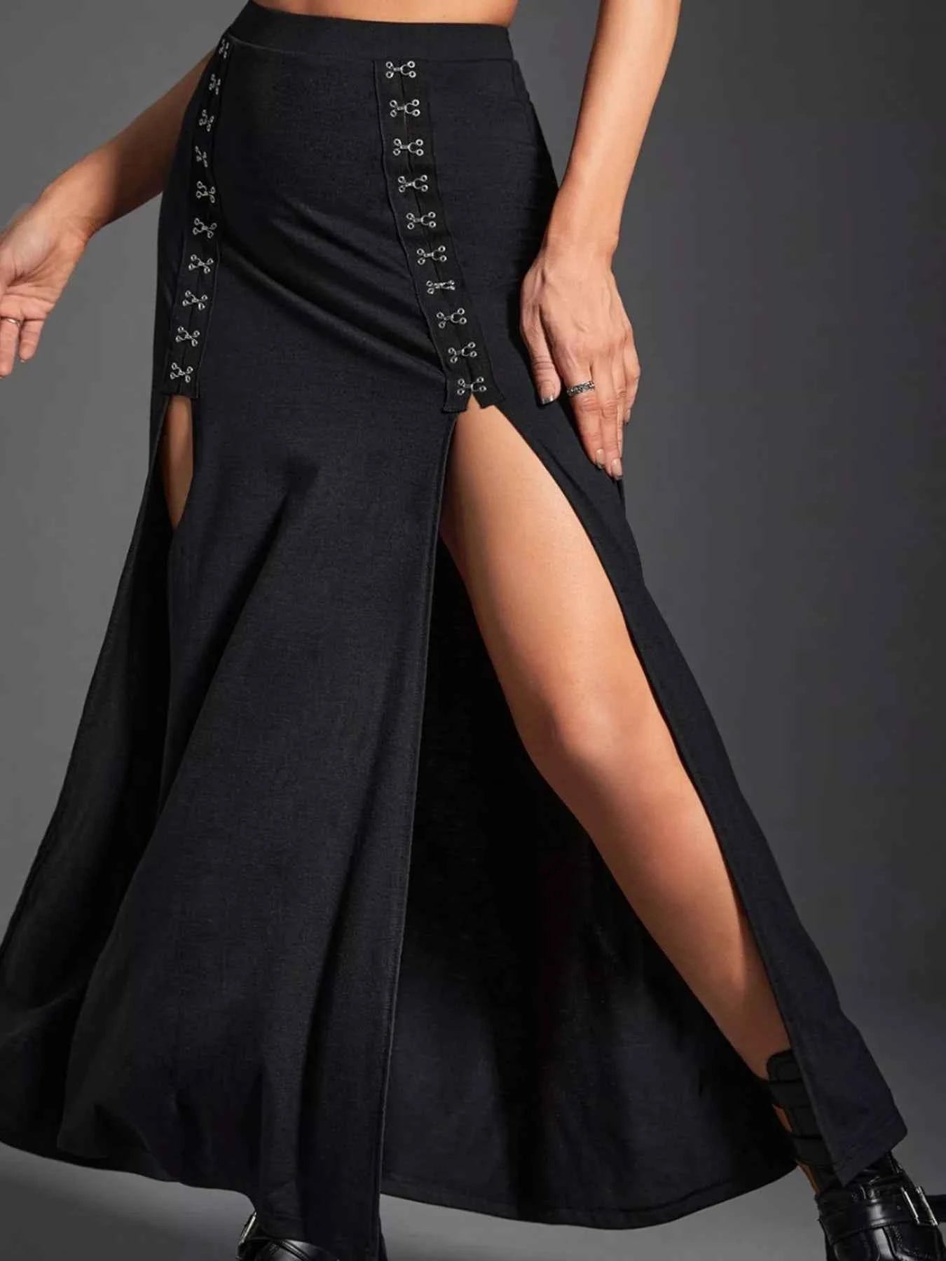High Waist Slit Skirt