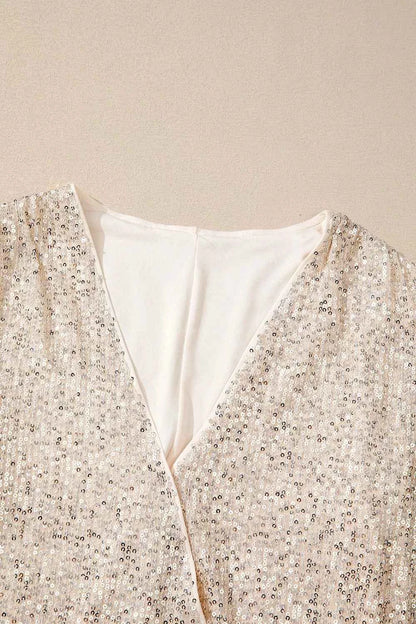 Sparkling Sequin Long Sleeve Bodysuit