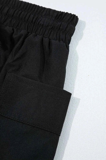 Cargo Pocket Elastic Waist Active Casual Skort