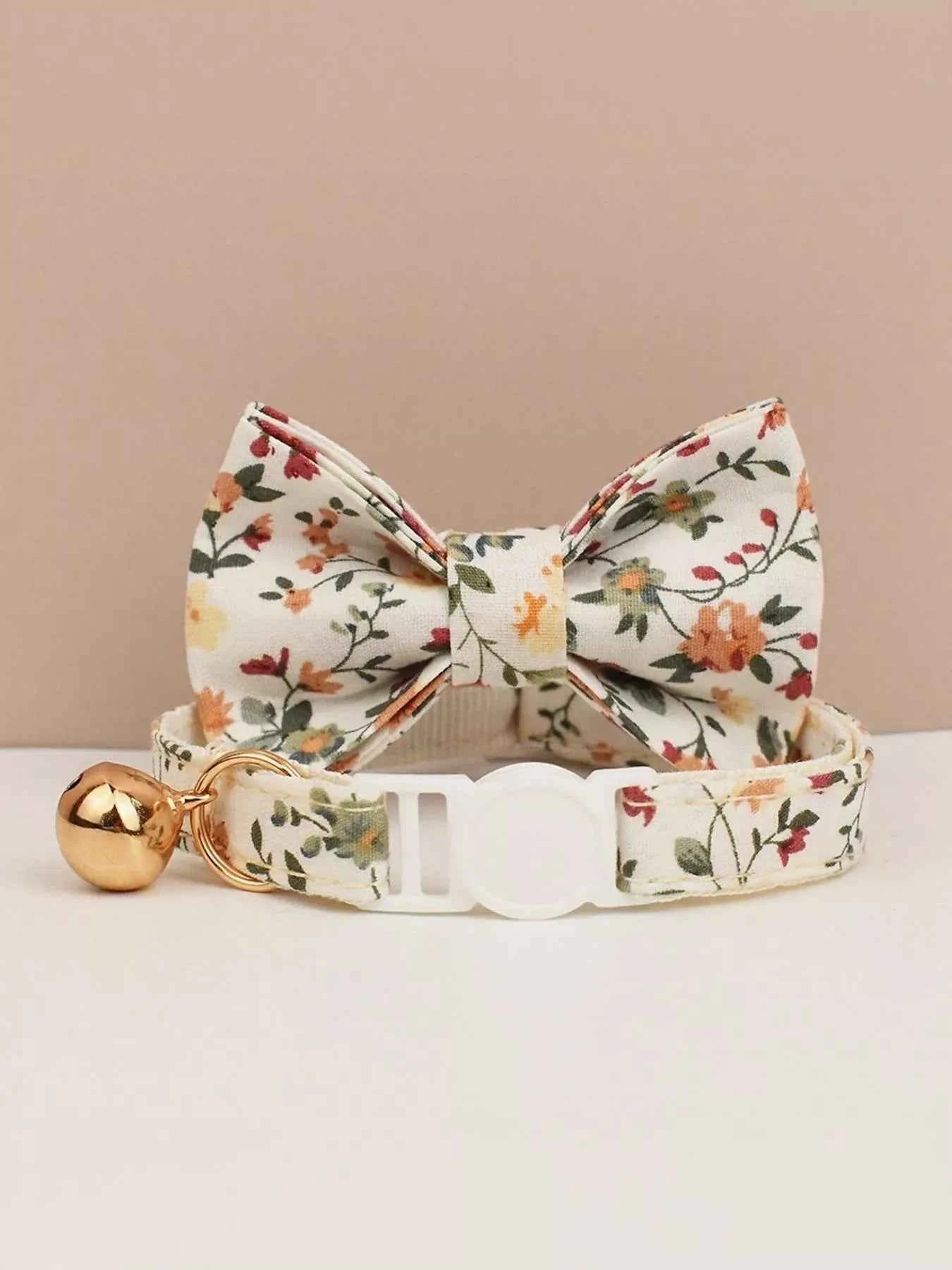2 Piece Bow Tie Pet Collar with Bell