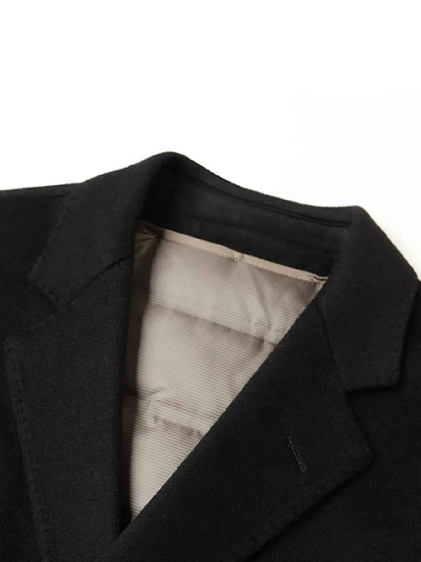 Men's Plus Size Button Up Long Sleeve Longline Coat