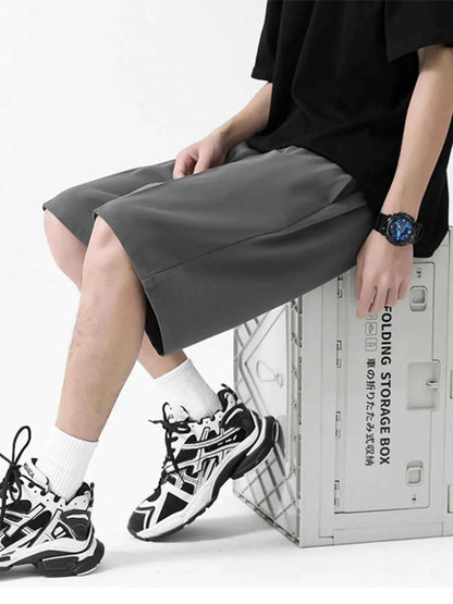 Men's Full Size Wide-Leg Shorts Plus Size