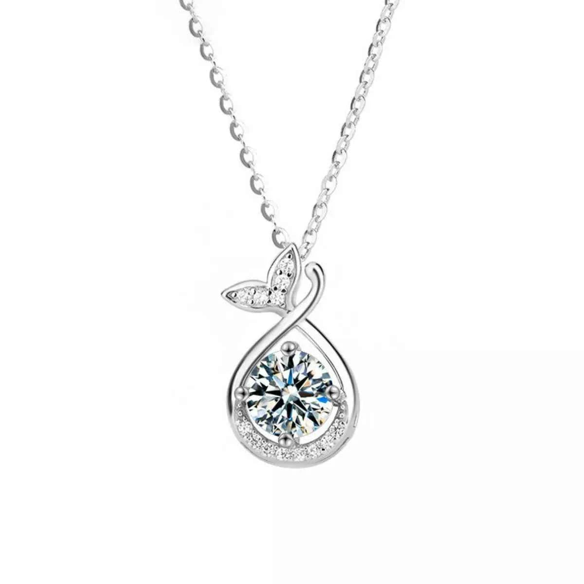 1 Carat Moissanite Pendant Necklace