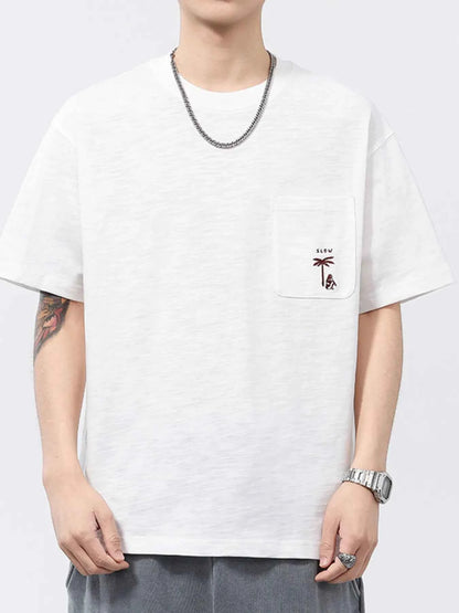 Men's Plus Size Round Neck Half Sleeve T-Shirt