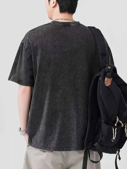 Men's Graphic Round Neck Short Sleeve T-Shirt