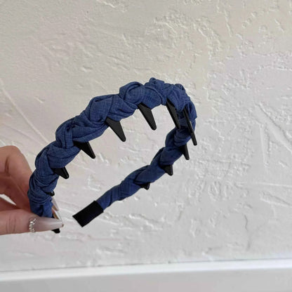 Denim Ruched Hair Headband