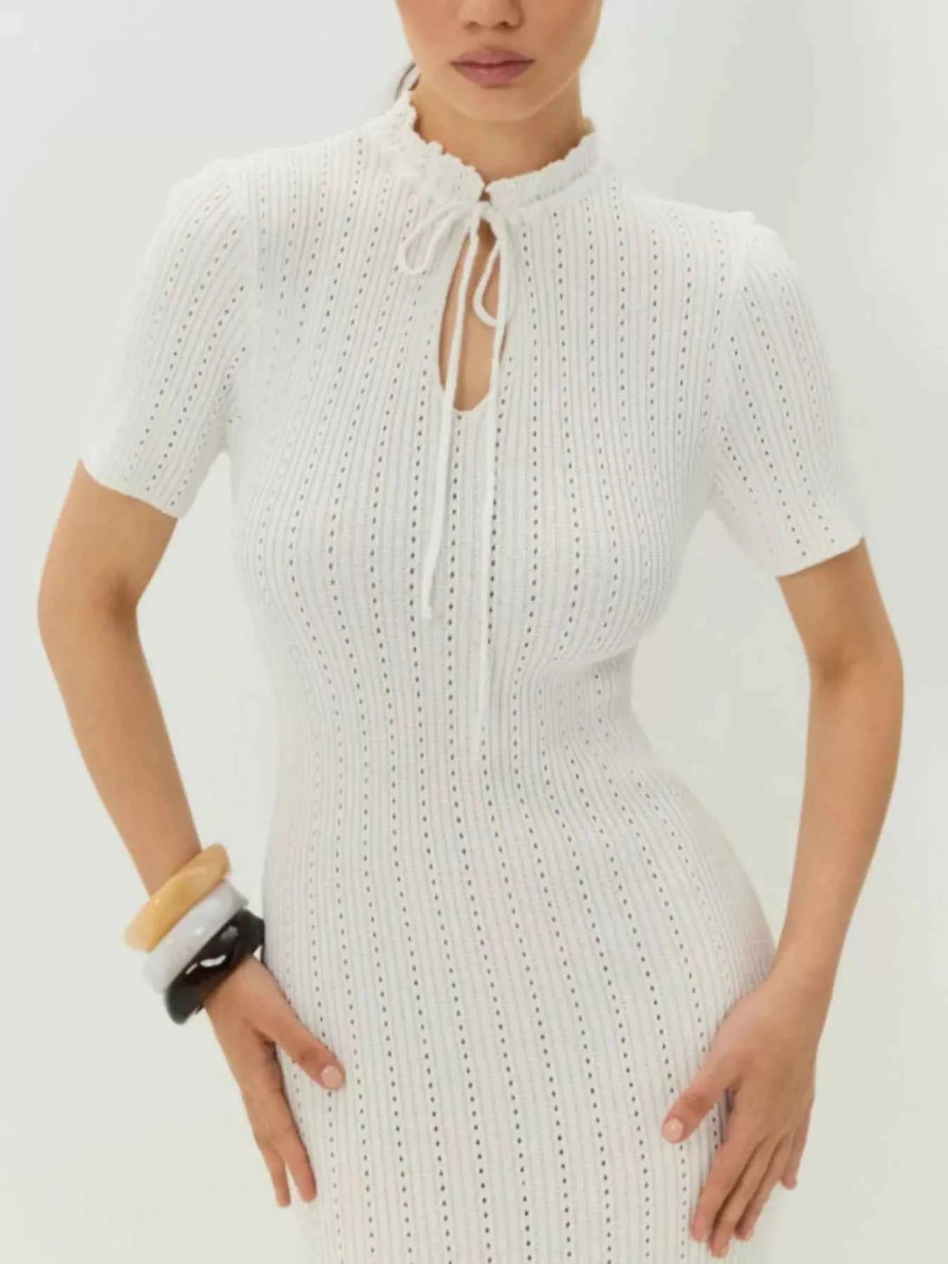 Short Sleeve Knitted Mermaid Dress