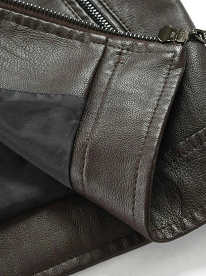 Men's Plus Size Contrast Zip Up Long Sleeve Jacket