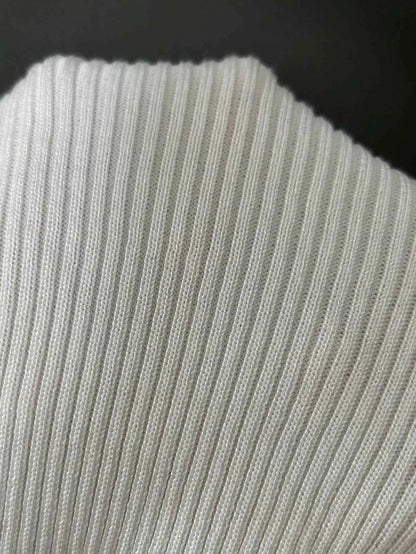 Ribbed Knit Contrast Trim Sweater Dress