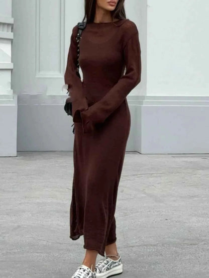 Ribbed Knit Cami Dress and Cover Up Sweater Set