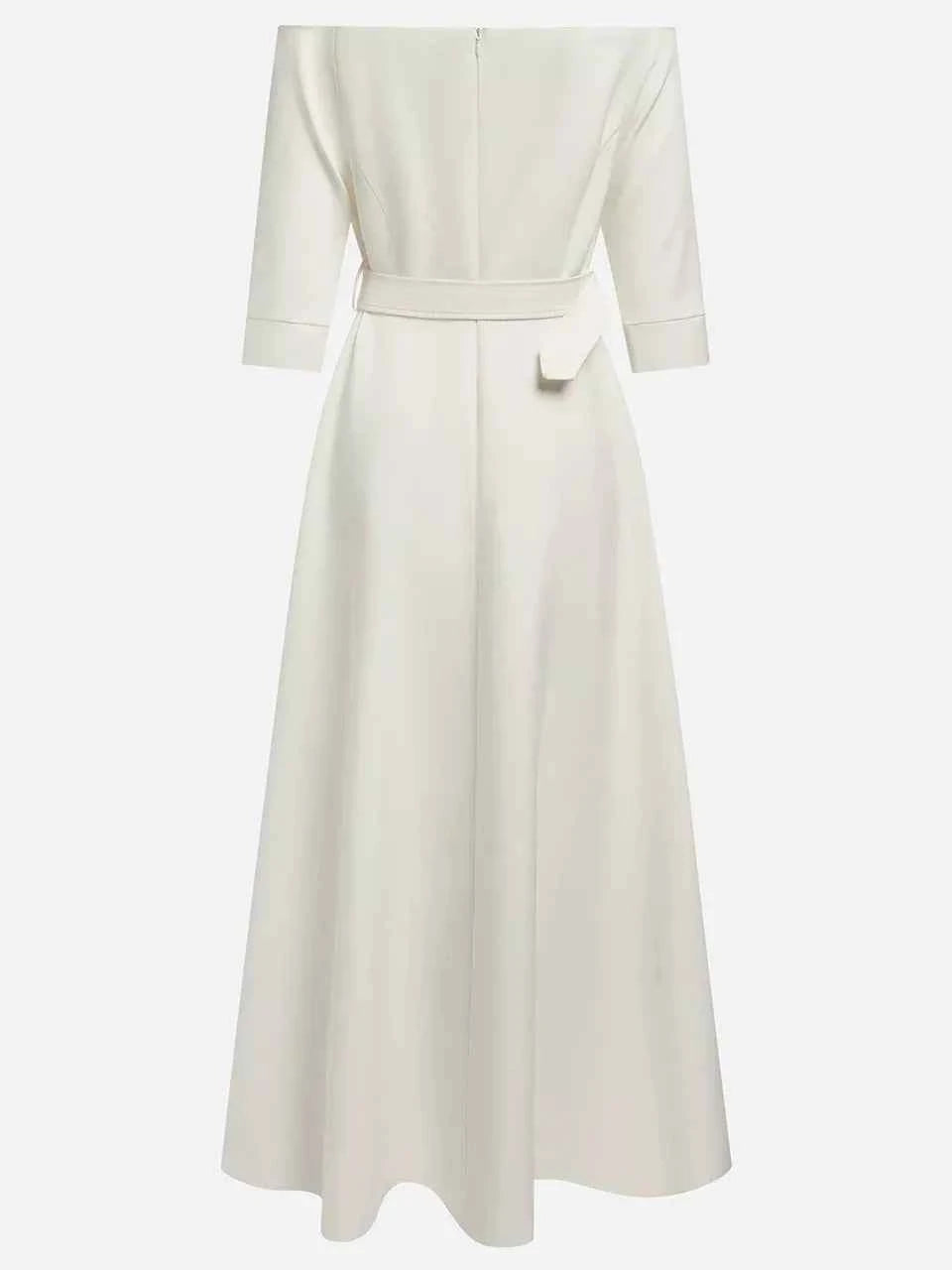 Elegant Off-Shoulder Belted Maxi Dress