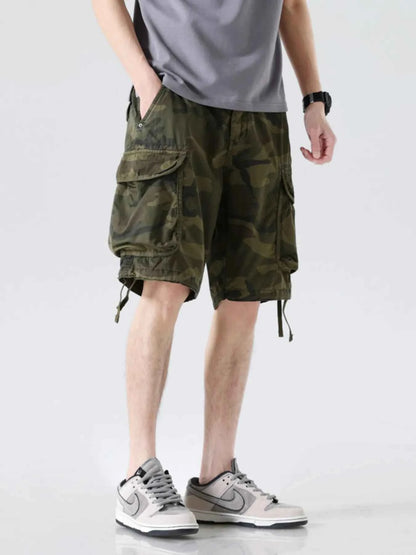 Men's Camouflage Cargo Shorts with Multiple Pockets