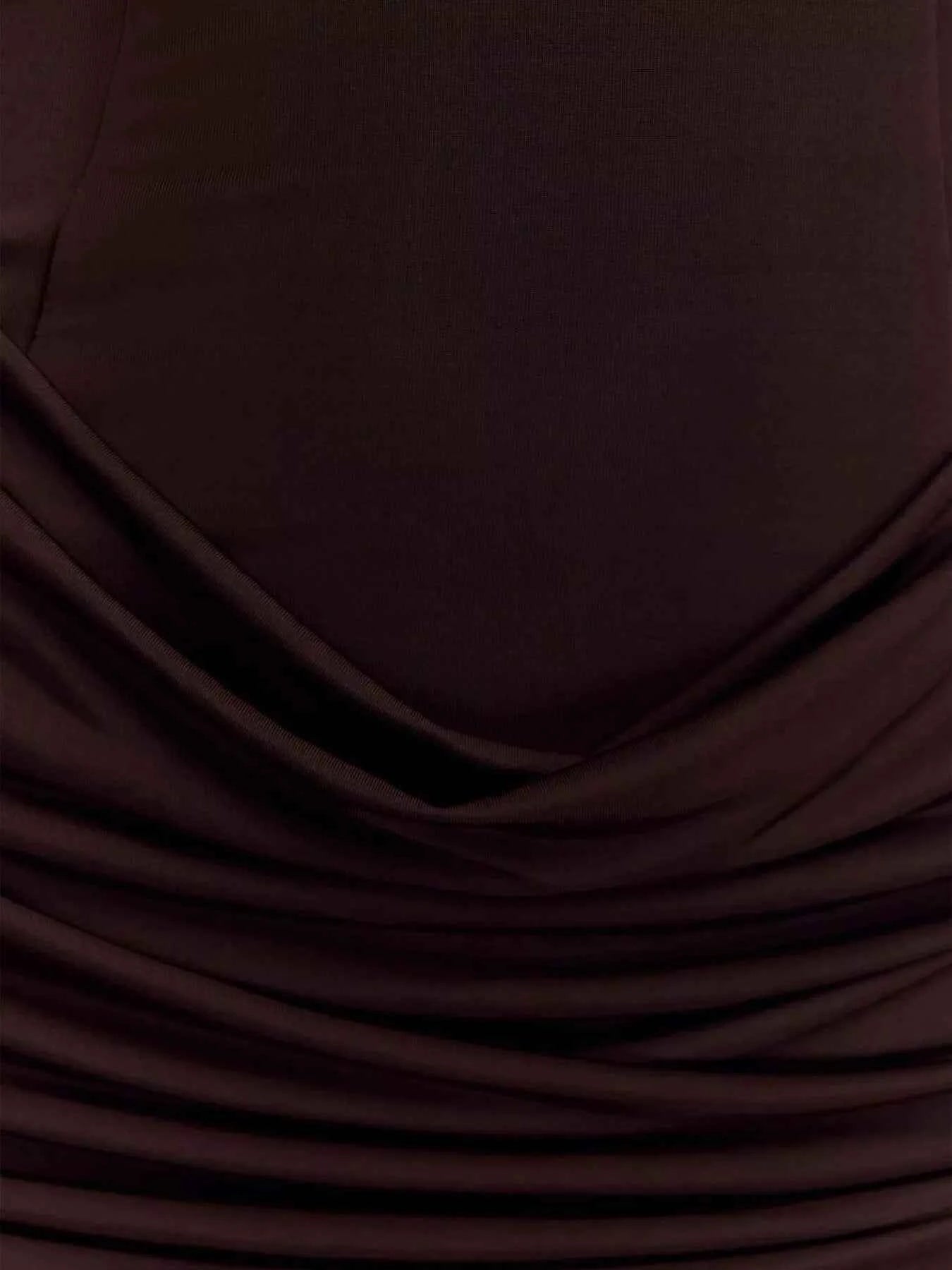 Asymmetrical One-Shoulder Ruched Mini Dress