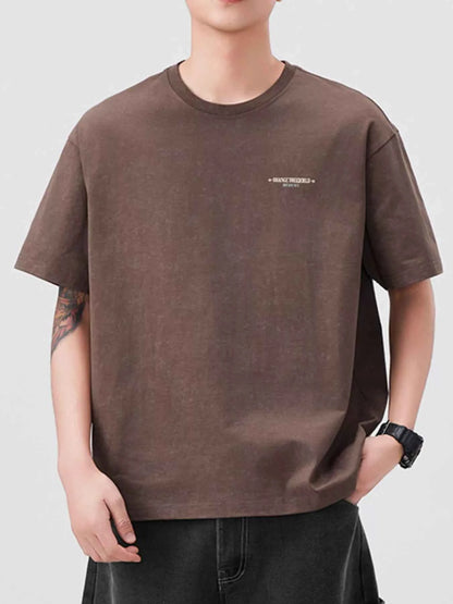 Men's Plus Size Round Neck Short Sleeve T-Shirt