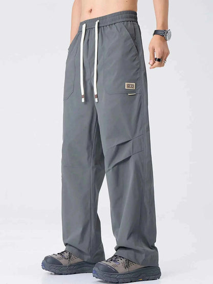 Men's Plus Size Casual Wide Leg Cargo Pants