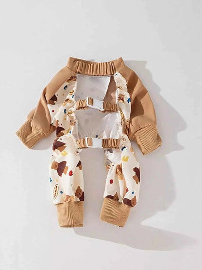 Cartoon Print Pet Jumpsuit