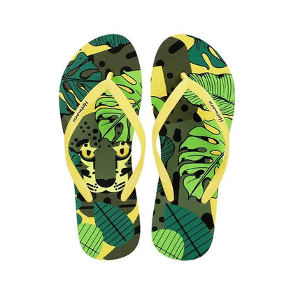 Tropical Print Summer Slippers