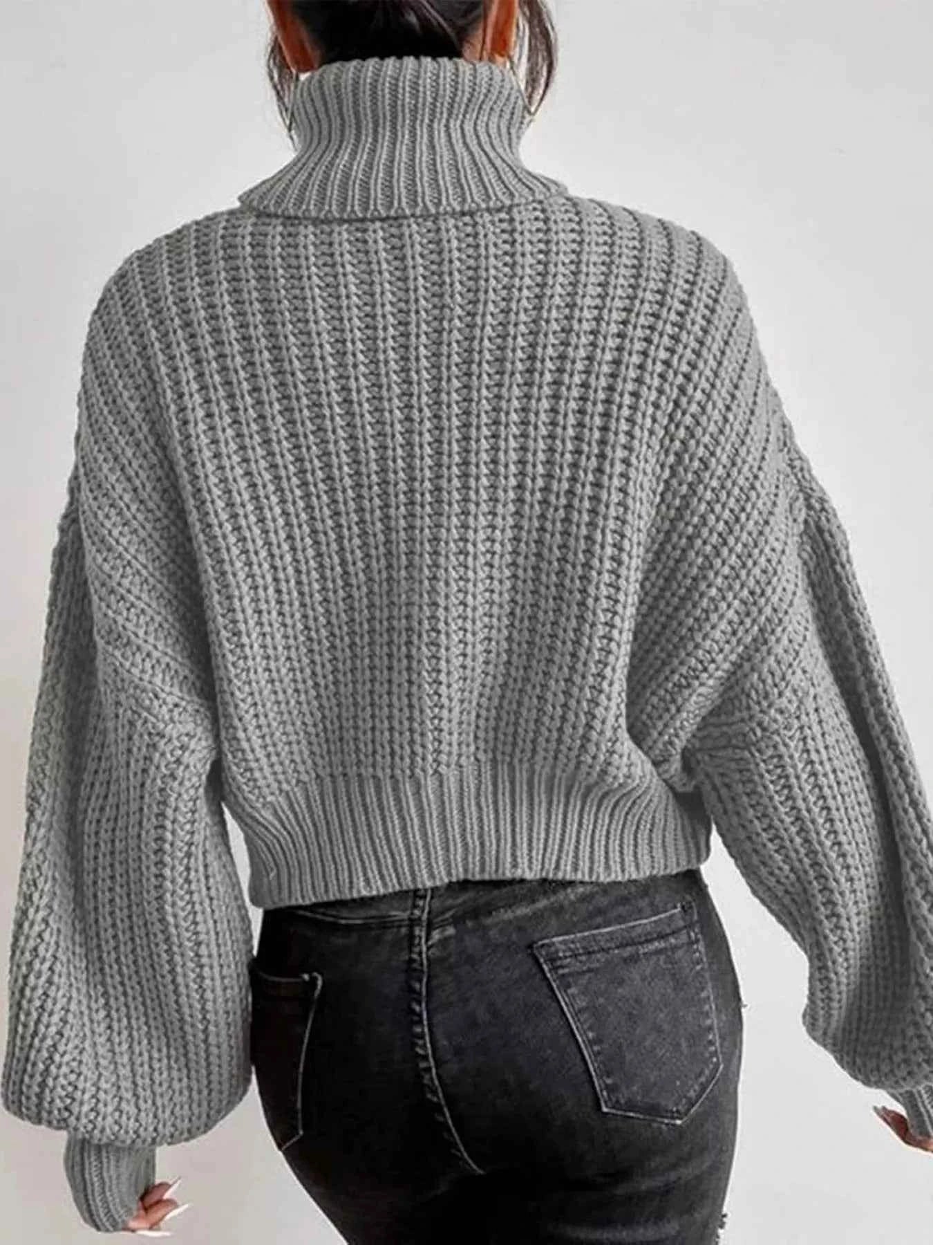 Chuny Knit Turtleneck Long Sleeve Sweater