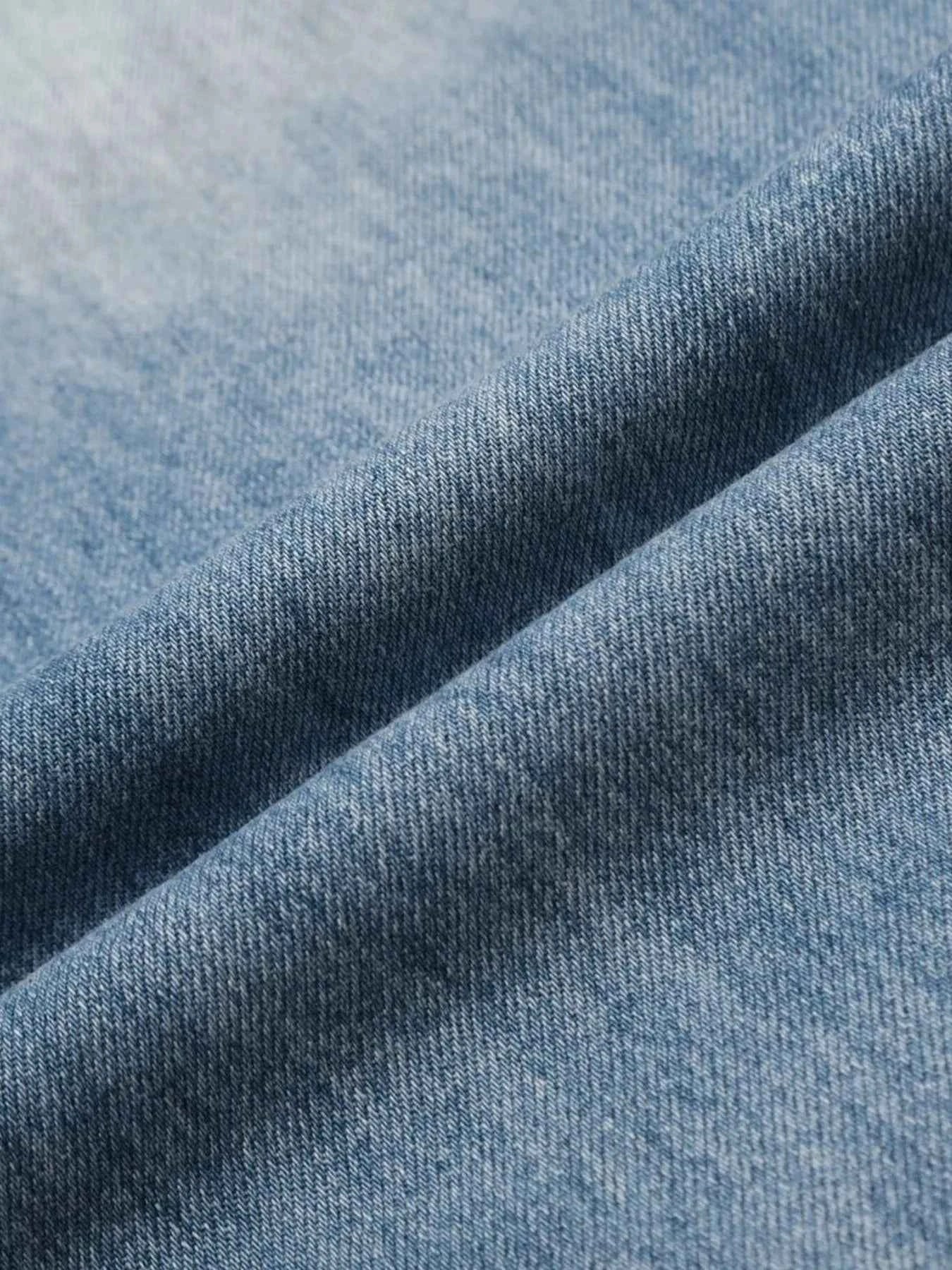 Men's Wide Leg Wash Jeans