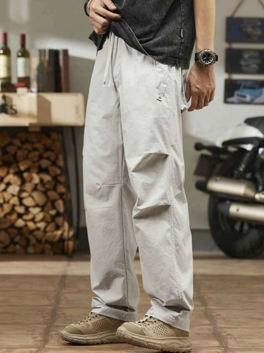Men's Plus Size Casual Relaxed Fit Drawstring Pants