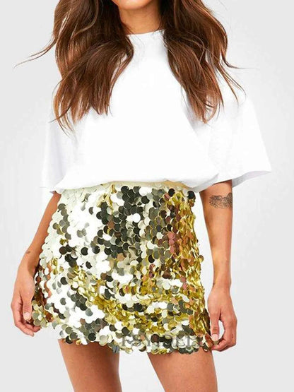 Sequin Mini Skirt