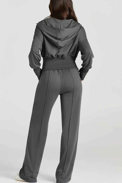 Zip-Up Hoodie and Pants Active Set