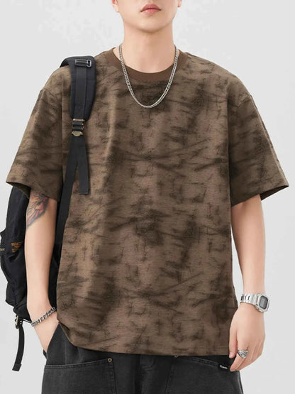 Men's Plus Size Round Neck Half Sleeve T-Shirt