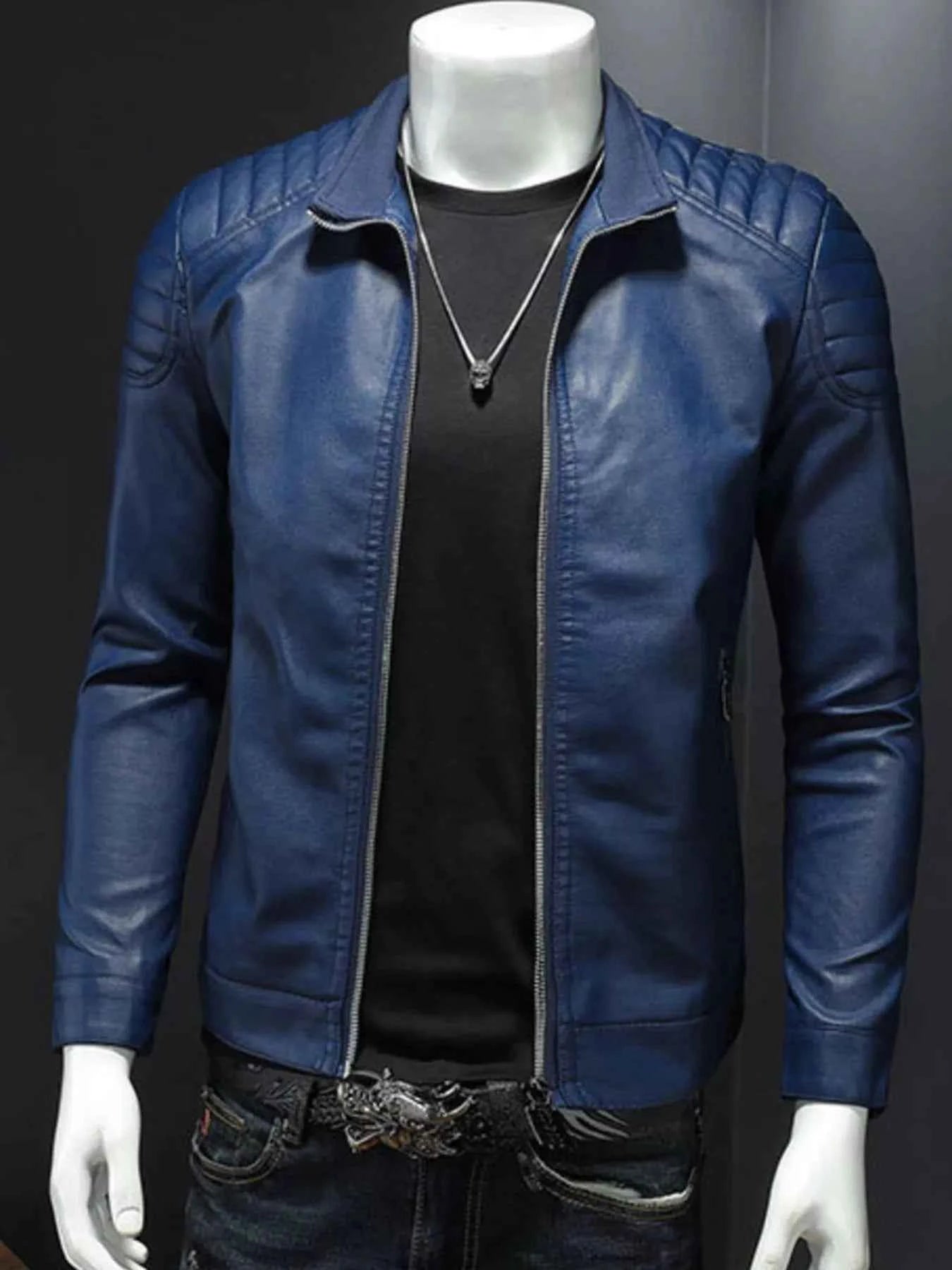 Men's Plus Size Zip Up Long Sleeve Jacket