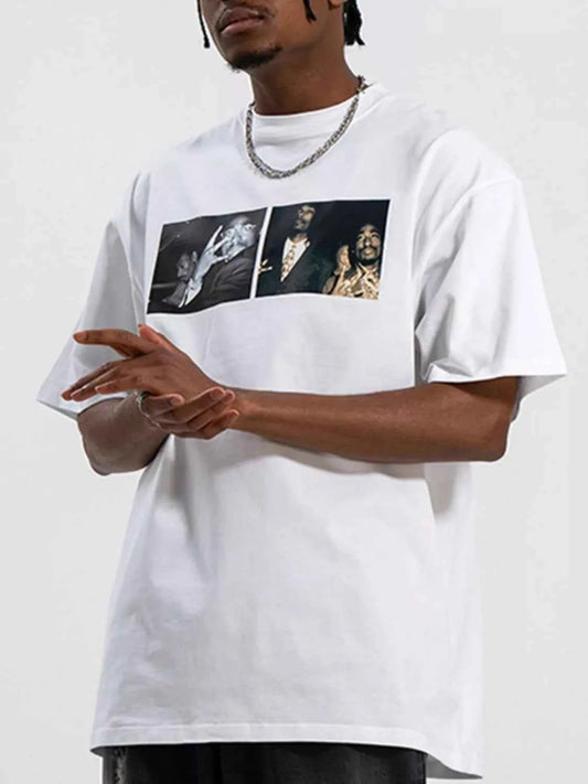 Men's Basic Style Round Neck Graphic T-Shirt