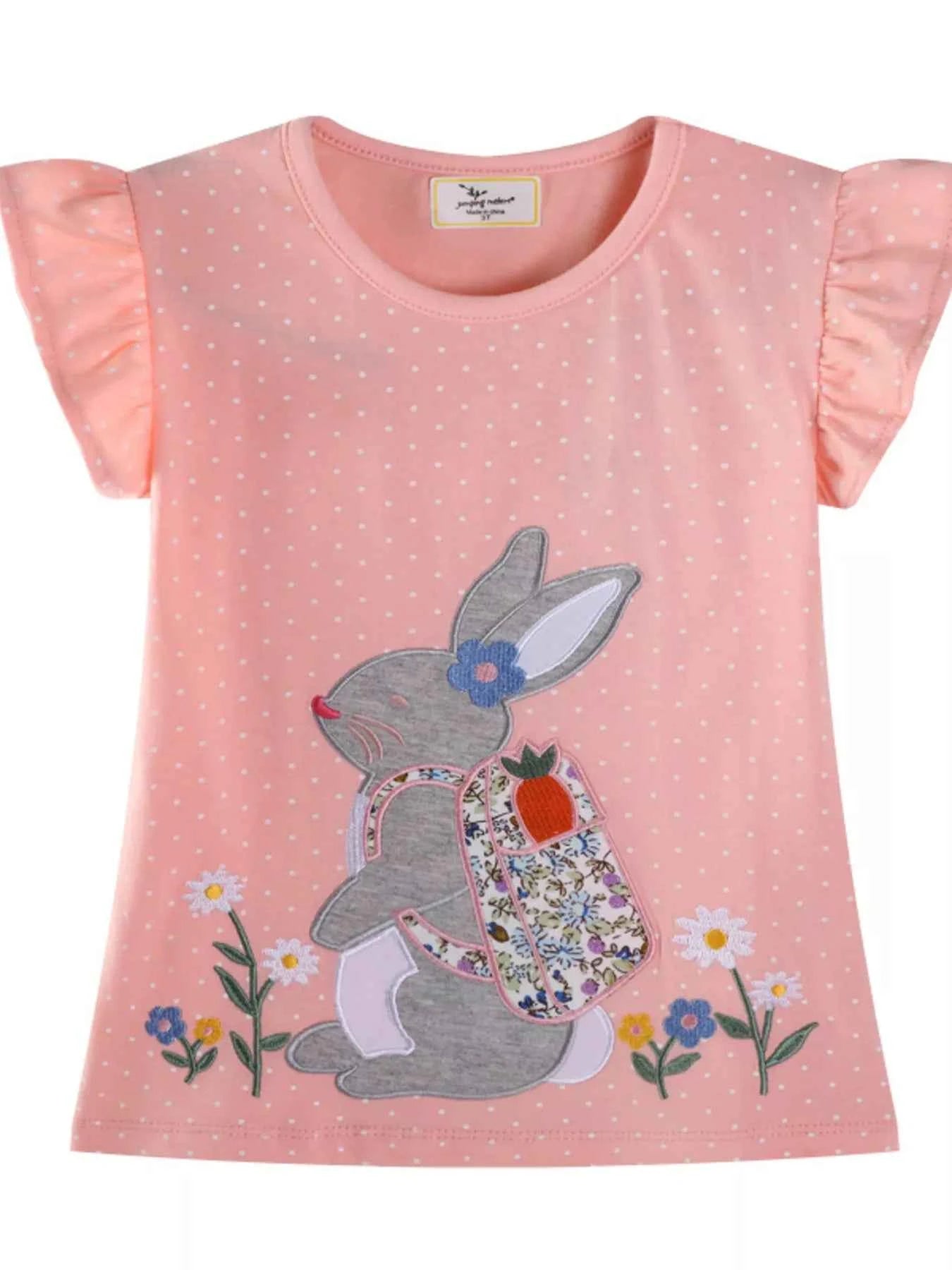 Children's Rabbit Ruffle Sleeve T-Shirt