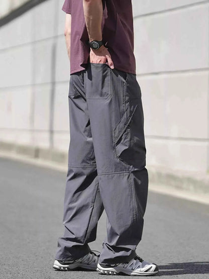 Men's Drawstring Wide Leg Pants