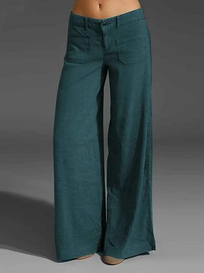 Full Size Wide Leg Pants with Pockets Plus Size