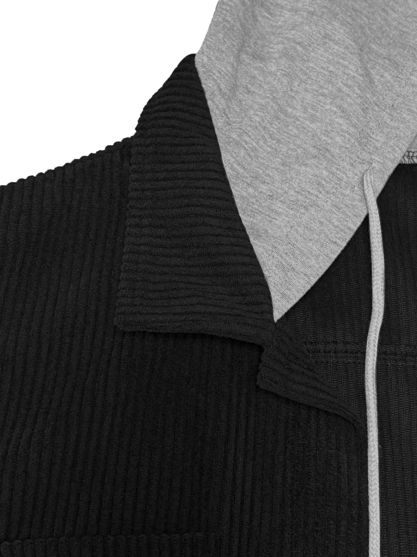 Plus Size Casual Corduroy Button-Down Hooded Jacket