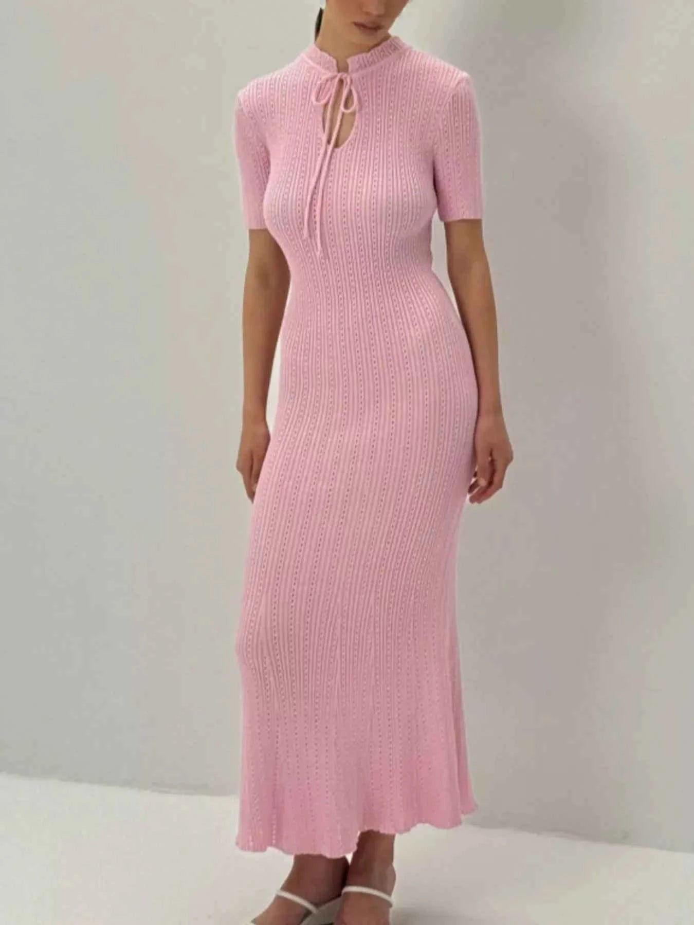 Short Sleeve Knitted Mermaid Dress