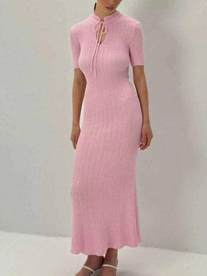 Short Sleeve Knitted Mermaid Dress