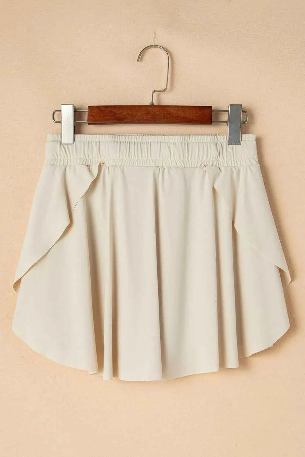 Drawstring High Waist Lined Active Skorts