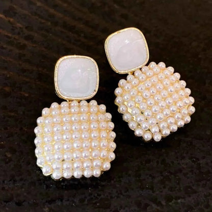 18K Gold-Plated Alloy Geometric Earrings