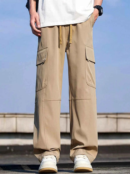 Men's Plus Size Cargo Wide Leg Pants